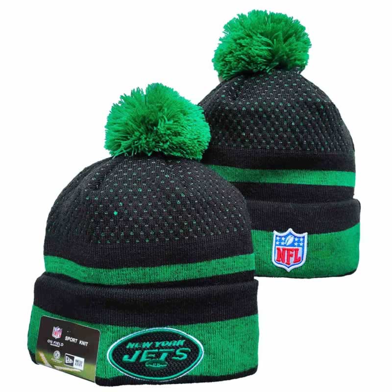 Jets Team Logo Black and Green Pom Cuffed Knit Hat YD,We sell and wholesale Jets Team Logo Black and Green Pom Cuffed Knit Hat YD on line form chian!